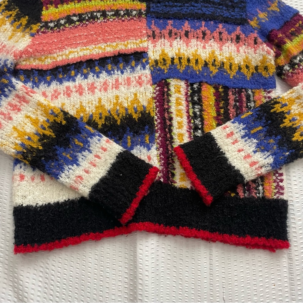 Free People ❄️ acrylic alpaca blend multi color sweater - Picture 3 of 7